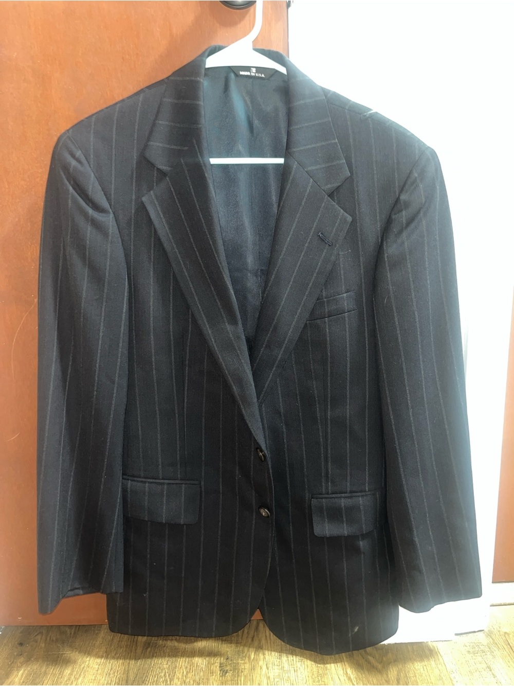 Ralph Lauren Blue Pinstripe Two-Button Suit Jacket